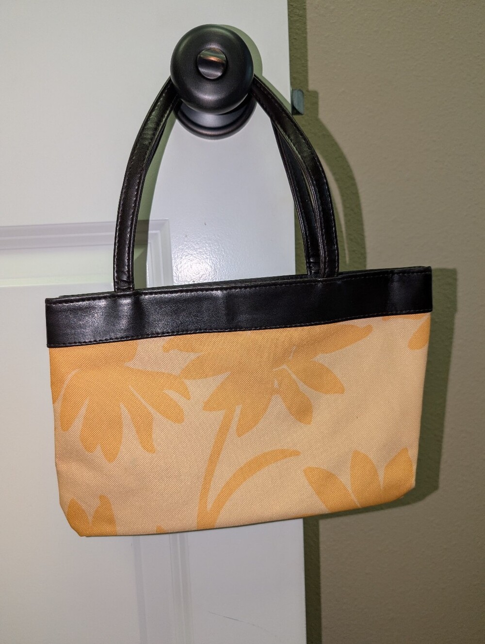 Estee Lauder Yellow and Brown Tropical Purse